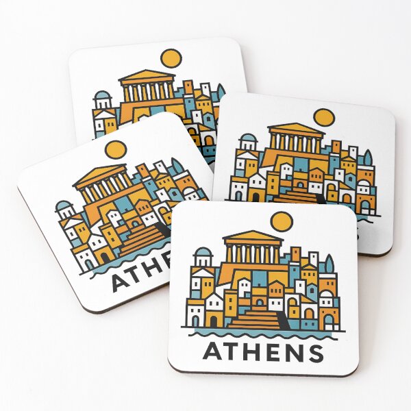 Item preview, Athens Greece Travel Souvenir - Acropolis Temple & Ancient Ruins Art designed and sold by OzzFrequency.