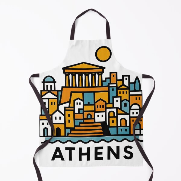 Item preview, Athens Greece Travel Souvenir - Acropolis Temple & Ancient Ruins Art designed and sold by OzzFrequency.