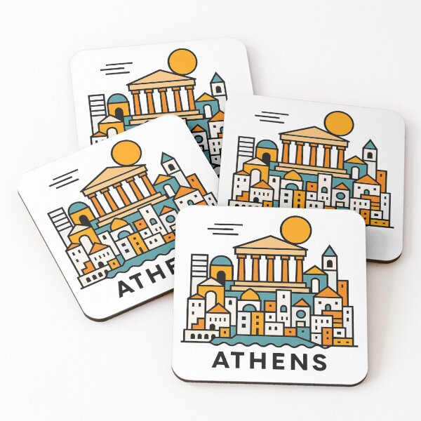 Item preview, Athens Greece Travel Souvenir - Acropolis Temple & Ancient Ruins Art designed and sold by OzzFrequency.