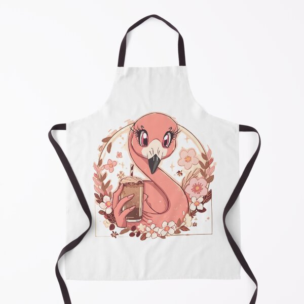 Item preview, Cute Coffee Flamingo Sticker | Kawaii Pink Flamingo with Iced Coffee | Floral Café Aesthetic Illustration designed and sold by dreamz-world.