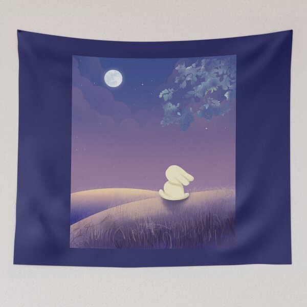 Item preview, Cute Bunny Full Moon Night Sky designed and sold by Rehnair.