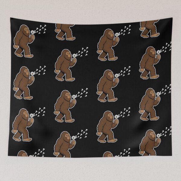Item preview, Bigfoot Blowing Dandelion Cute Cartoon Sasquatch  designed and sold by Lina Caro.