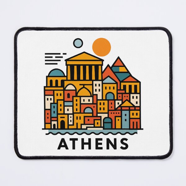 Item preview, Athens Greece Travel Souvenir - Acropolis Temple & Ancient Ruins Art designed and sold by OzzFrequency.