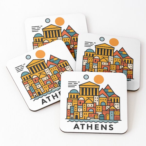 Item preview, Athens Greece Travel Souvenir - Acropolis Temple & Ancient Ruins Art designed and sold by OzzFrequency.