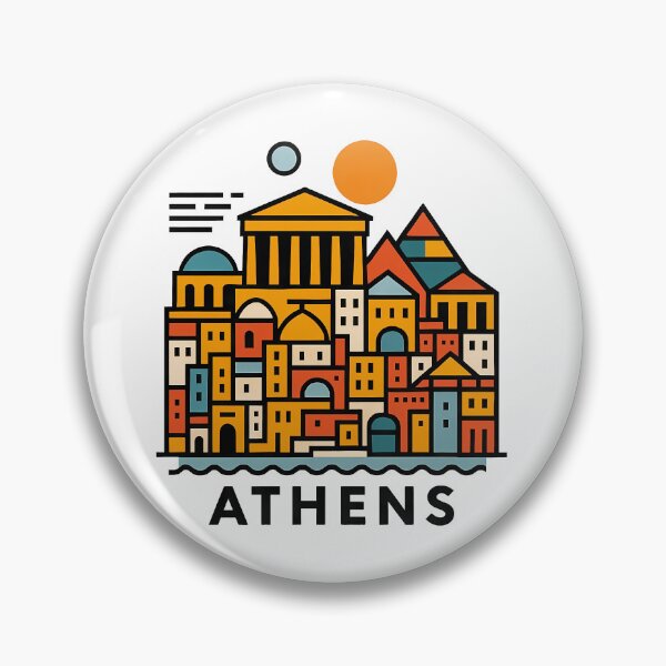 Item preview, Athens Greece Travel Souvenir - Acropolis Temple & Ancient Ruins Art designed and sold by OzzFrequency.