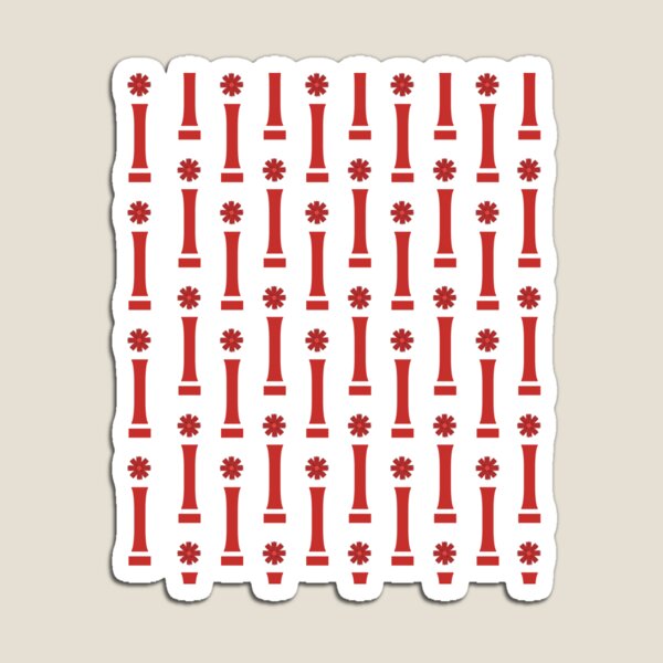 Item preview, Minimalist Terracotta Orange Geometric Floral Pattern designed and sold by Rehnair.