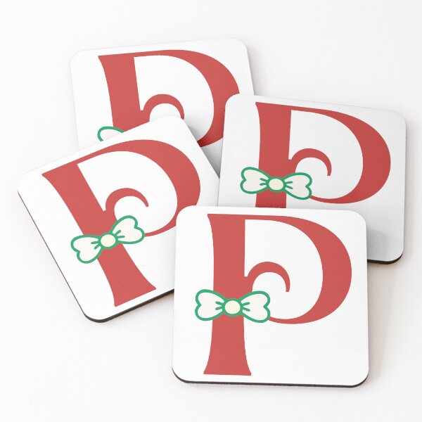 Item preview, Letter P Monogram with Cute Green Bow designed and sold by Rehnair.
