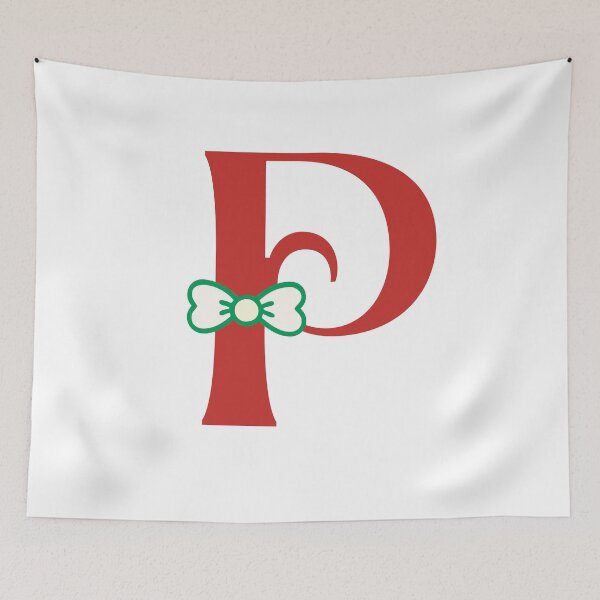 Item preview, Letter P Monogram with Cute Green Bow designed and sold by Rehnair.
