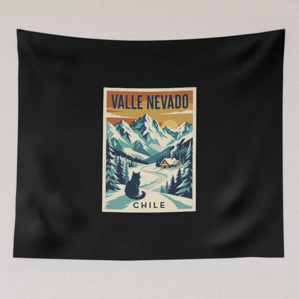 Item preview, Valle Nevado Chile Ski Resort Travel Art designed and sold by dudelinart.