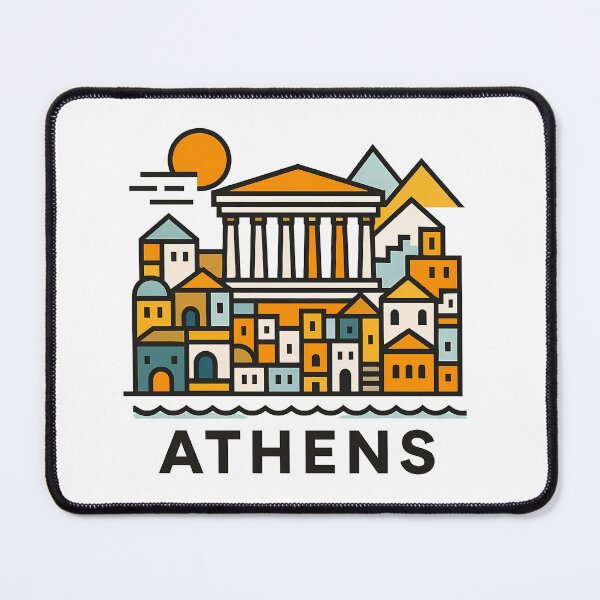 Item preview, Athens Greece Travel Souvenir - Acropolis Temple & Ancient Ruins Art designed and sold by OzzFrequency.