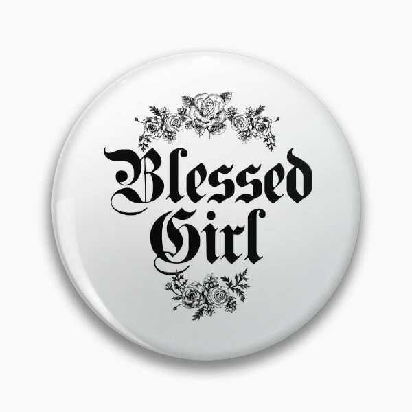 Item preview, Blessed Girl Vintage Gothic Floral Typography designed and sold by The secret storage room.