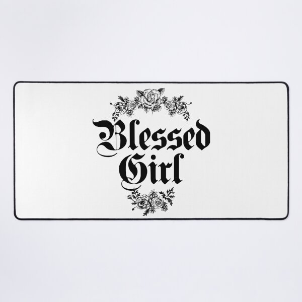 Item preview, Blessed Girl Vintage Gothic Floral Typography designed and sold by The secret storage room.