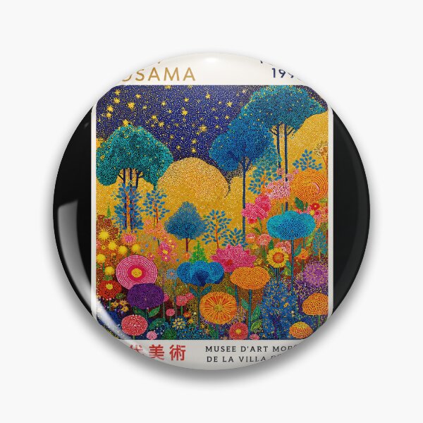 Item preview, Inspired by Yayoi Kusama 1993 Tokyo Poster, Colorful Dot Art Flower Forest Print, Musee d'Art Moderne Wall Decor designed and sold by MorningJoco.