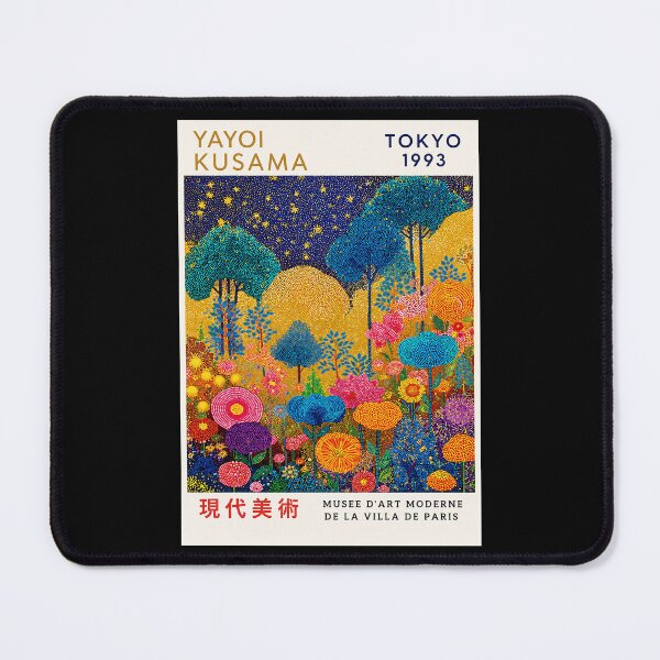 Item preview, Inspired by Yayoi Kusama 1993 Tokyo Poster, Colorful Dot Art Flower Forest Print, Musee d'Art Moderne Wall Decor designed and sold by MorningJoco.