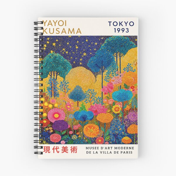 Item preview, Inspired by Yayoi Kusama 1993 Tokyo Poster, Colorful Dot Art Flower Forest Print, Musee d'Art Moderne Wall Decor designed and sold by MorningJoco.