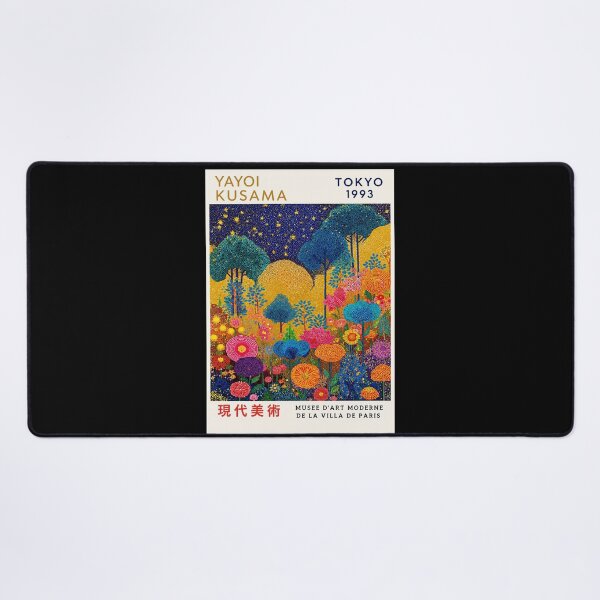 Item preview, Inspired by Yayoi Kusama 1993 Tokyo Poster, Colorful Dot Art Flower Forest Print, Musee d'Art Moderne Wall Decor designed and sold by MorningJoco.