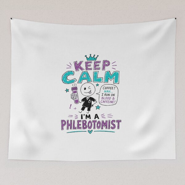 Item preview, Keep Calm I'm a Phlebotomist Funny Blood Draw Shirt Phlebotomy Tech Gift designed and sold by Popstudio85.