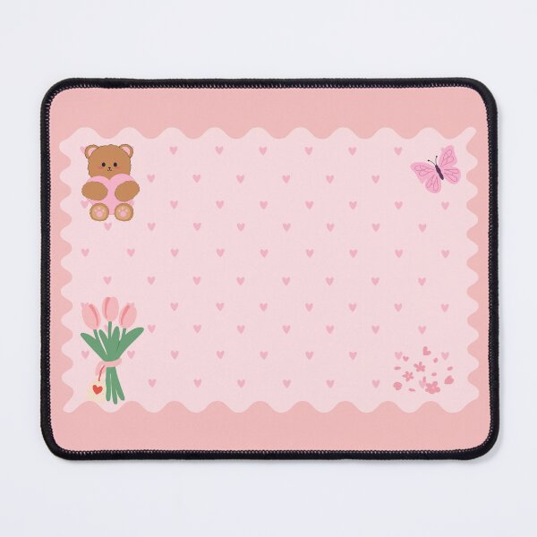 Item preview, Cute Teddy Bear Pink Stationery Frame Coquette Aesthetic designed and sold by Rehnair.
