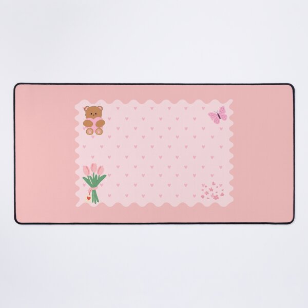 Item preview, Cute Teddy Bear Pink Stationery Frame Coquette Aesthetic designed and sold by Rehnair.