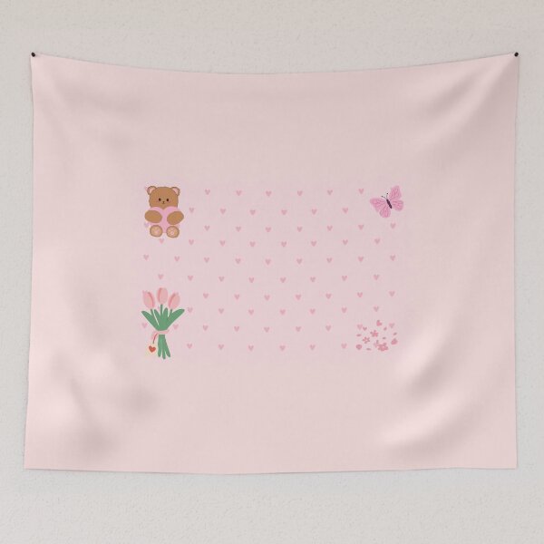 Item preview, Cute Teddy Bear Pink Stationery Frame Coquette Aesthetic designed and sold by Rehnair.