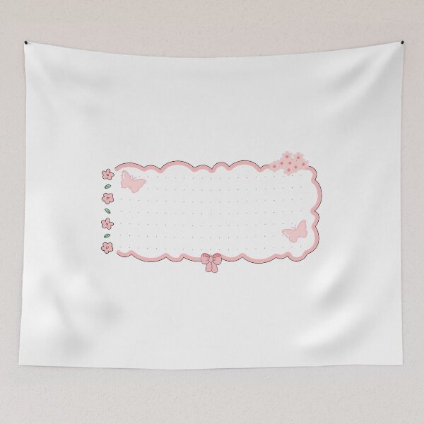 Item preview, Cute Pink Scalloped Banner Frame Coquette Aesthetic designed and sold by Rehnair.