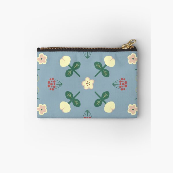 Item preview, Blue Folk Floral Berry Pattern — Blue Lemon Studio Original Illustration designed and sold by BluelemonStudio.