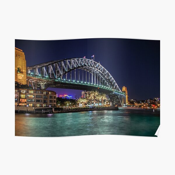 Sydney Harbor Bridge at Night Poster