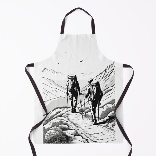 Artikelvorschau, Art - Two Hikers, Woodcut Style entworfen und verkauft von Reverso-Design.