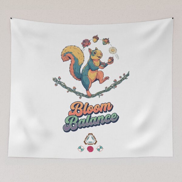 Item preview, Bloom Balance Squirrel designed and sold by m-yoga-store.