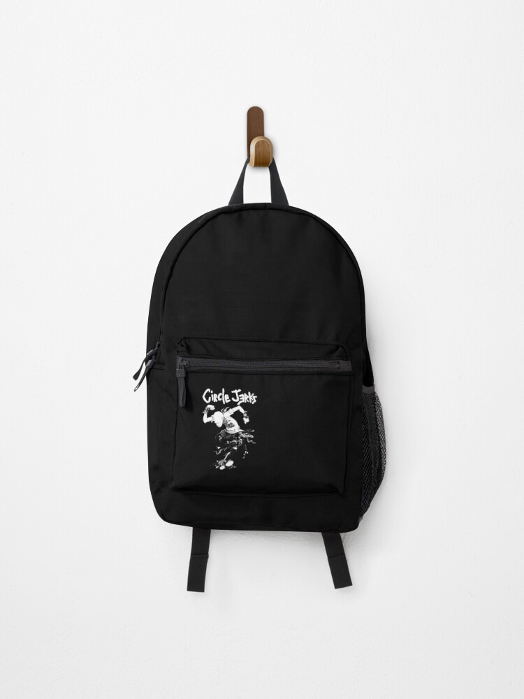 Thumbnail 1 of 3, Backpack, circle jerks designed and sold by WADSWORTHSTUDIO.