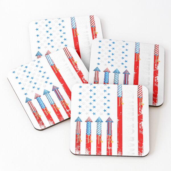 Item preview, Just Here To Bang Fireworks 4th Of July USA American Flag  designed and sold by eulerminascoy.
