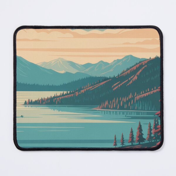 Item preview, Lake Tahoe – Mountain Vintage Travel Art designed and sold by MarkedArtPrints.