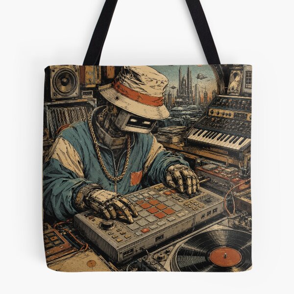 Item preview, Robot Beatmaker - AfterHrsCo - Late Night Creator Streetwear Design designed and sold by AfterHrsCo.