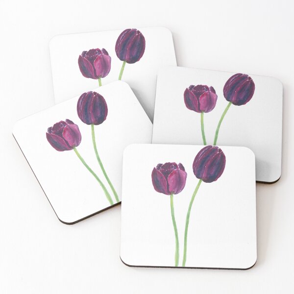 Item preview, Two Purple Tulips Watercolor designed and sold by PontiaGudam.