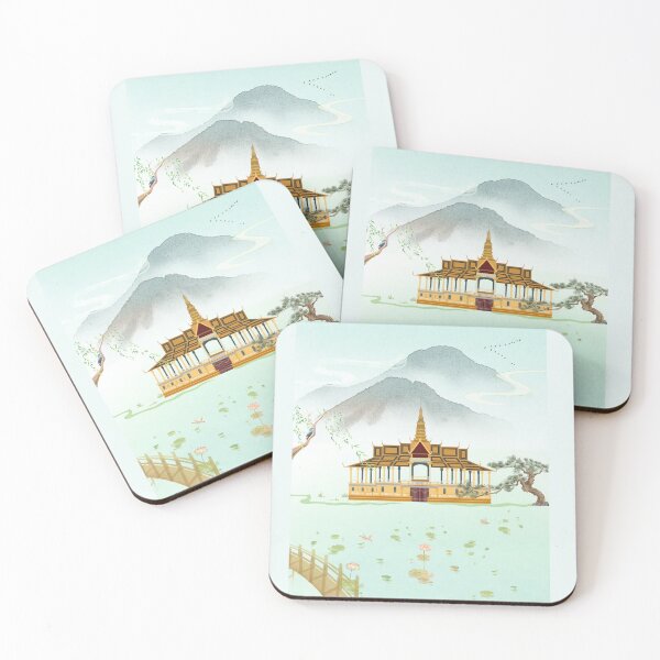 Item preview, Traditional Asian Palace Landscape Ink Painting Aesthetic designed and sold by Rehnair.