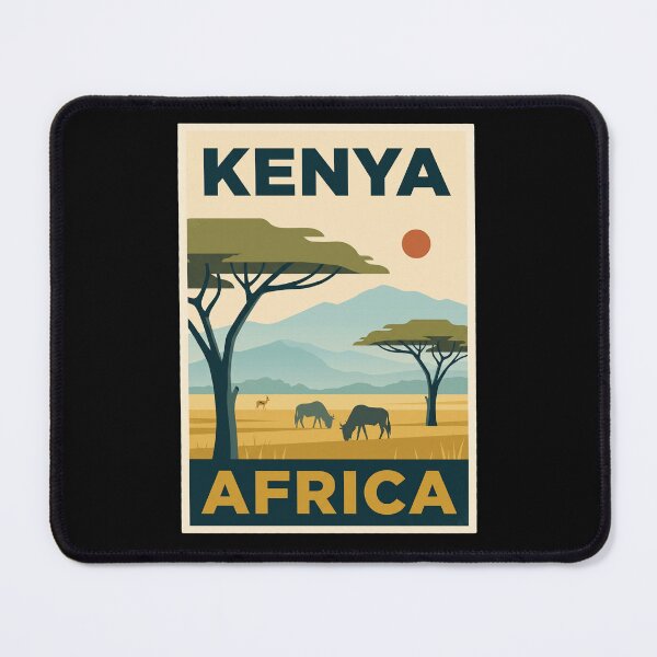 Item preview, Kenya Safari Africa Vintage Travel Art designed and sold by dudelinart.