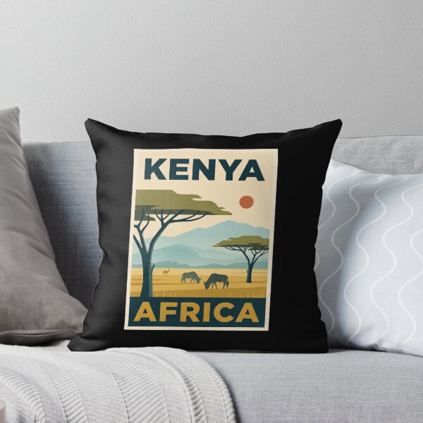 Item preview, Kenya Safari Africa Vintage Travel Art designed and sold by dudelinart.