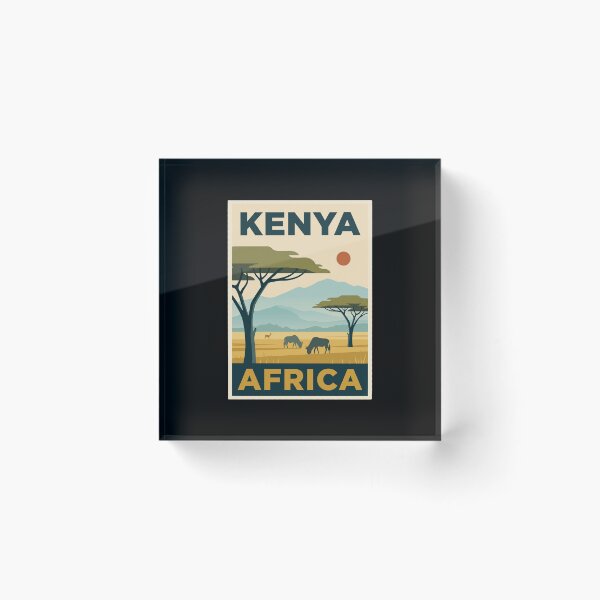 Item preview, Kenya Safari Africa Vintage Travel Art designed and sold by dudelinart.