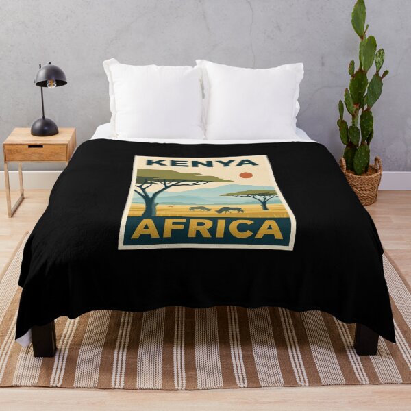 Item preview, Kenya Safari Africa Vintage Travel Art designed and sold by dudelinart.