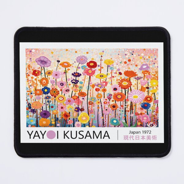 Item preview, Inspired by Yayoi Kusama Flower Field Poster, Colorful Japan 1972 Dot Art Print, Modern Japanese Wall Decor designed and sold by scrambledpeg.