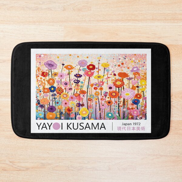 Item preview, Inspired by Yayoi Kusama Flower Field Poster, Colorful Japan 1972 Dot Art Print, Modern Japanese Wall Decor designed and sold by scrambledpeg.