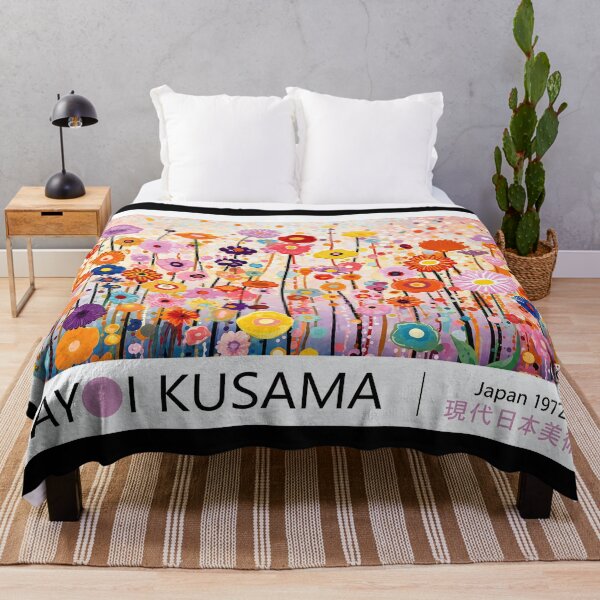Item preview, Inspired by Yayoi Kusama Flower Field Poster, Colorful Japan 1972 Dot Art Print, Modern Japanese Wall Decor designed and sold by scrambledpeg.
