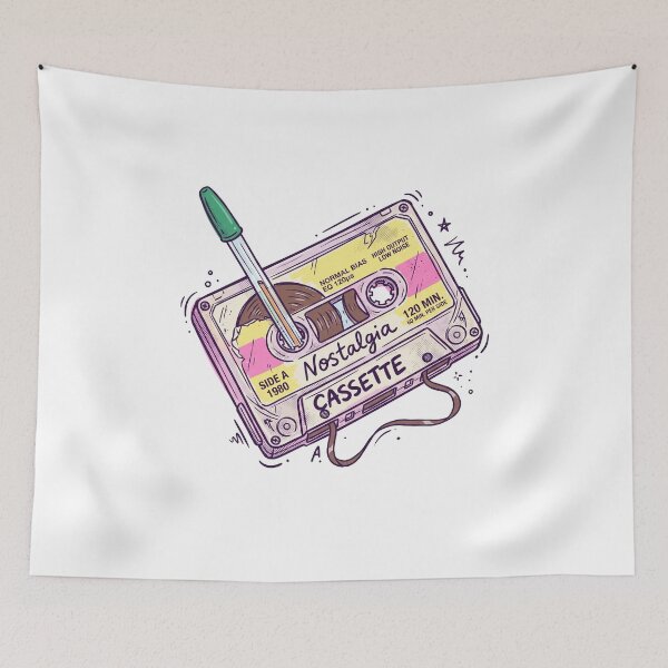 Item preview, 80s Nostalgia Cassette Tape and Pen Retro Vintage Music designed and sold by AdyKurniawan.