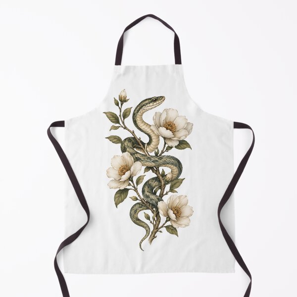 Item preview, Elegant Vintage Botanical Snake and Flowers designed and sold by Jaideep Walia.