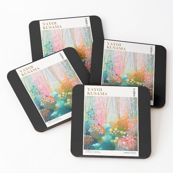Item preview, Inspired by Yayoi Kusama Tokyo 1984 Poster, Colorful Dot Art Landscape Print, Musee d'Art Moderne Wall Decor designed and sold by MorningJoco.