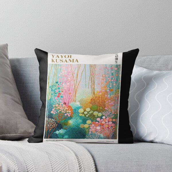 Item preview, Inspired by Yayoi Kusama Tokyo 1984 Poster, Colorful Dot Art Landscape Print, Musee d'Art Moderne Wall Decor designed and sold by MorningJoco.