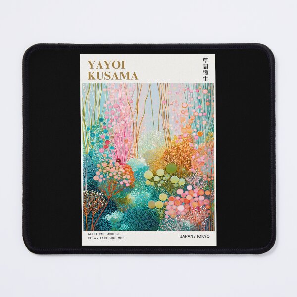 Item preview, Inspired by Yayoi Kusama Tokyo 1984 Poster, Colorful Dot Art Landscape Print, Musee d'Art Moderne Wall Decor designed and sold by MorningJoco.