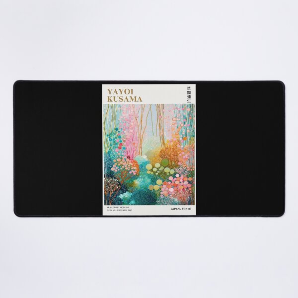 Item preview, Inspired by Yayoi Kusama Tokyo 1984 Poster, Colorful Dot Art Landscape Print, Musee d'Art Moderne Wall Decor designed and sold by MorningJoco.