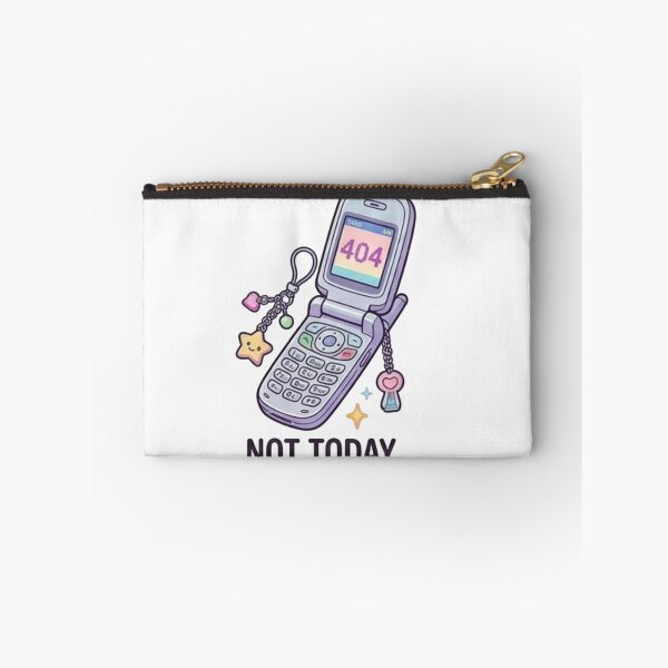 Item preview, Y2K Retro Flip Phone 404 Error Not Today Aesthetic Sticker designed and sold by Rehnair.