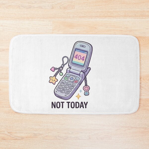 Item preview, Y2K Retro Flip Phone 404 Error Not Today Aesthetic Sticker designed and sold by Rehnair.